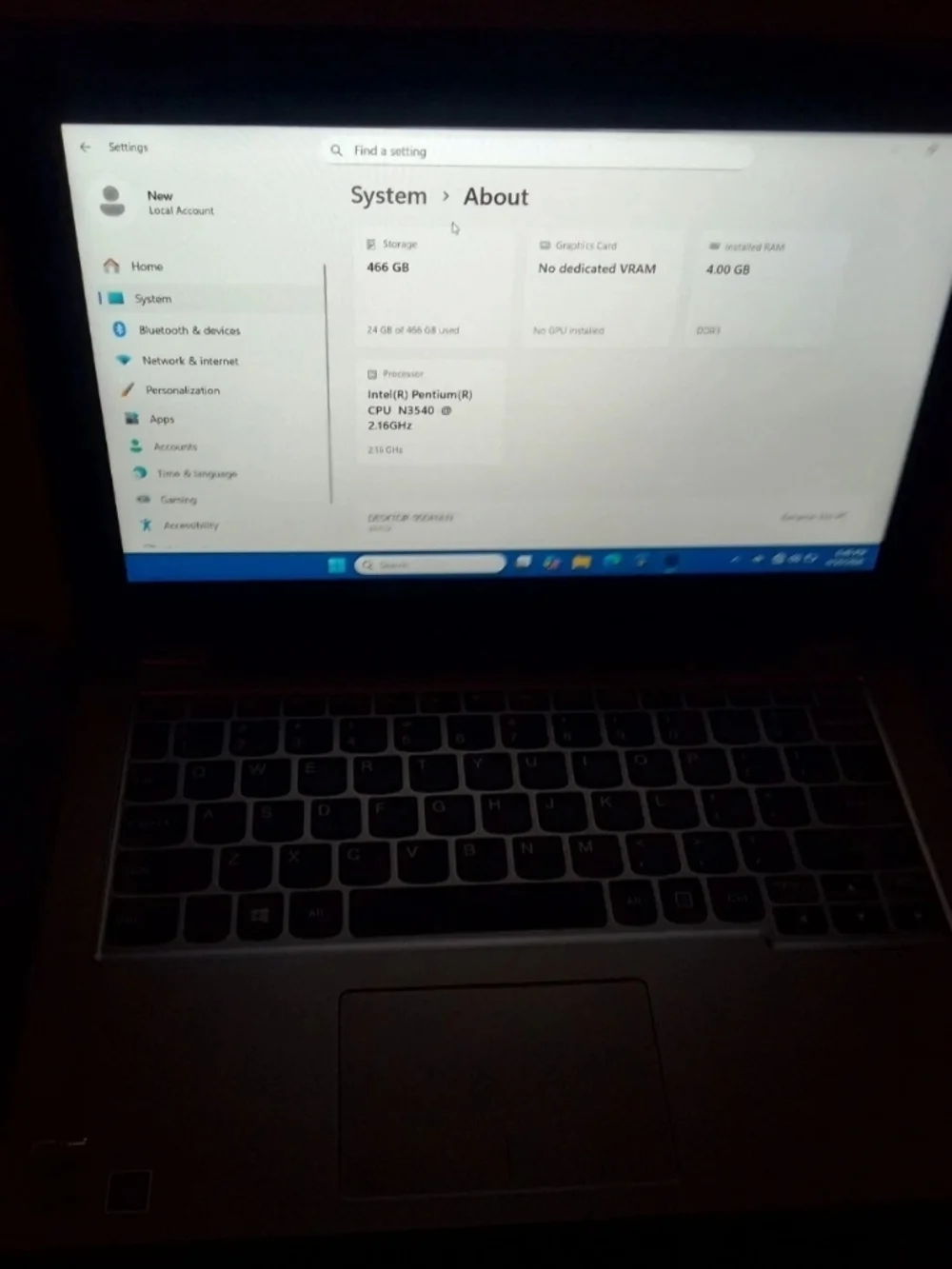 Lenovo N3540@2.16ghz 500gb ssd 4gb ram